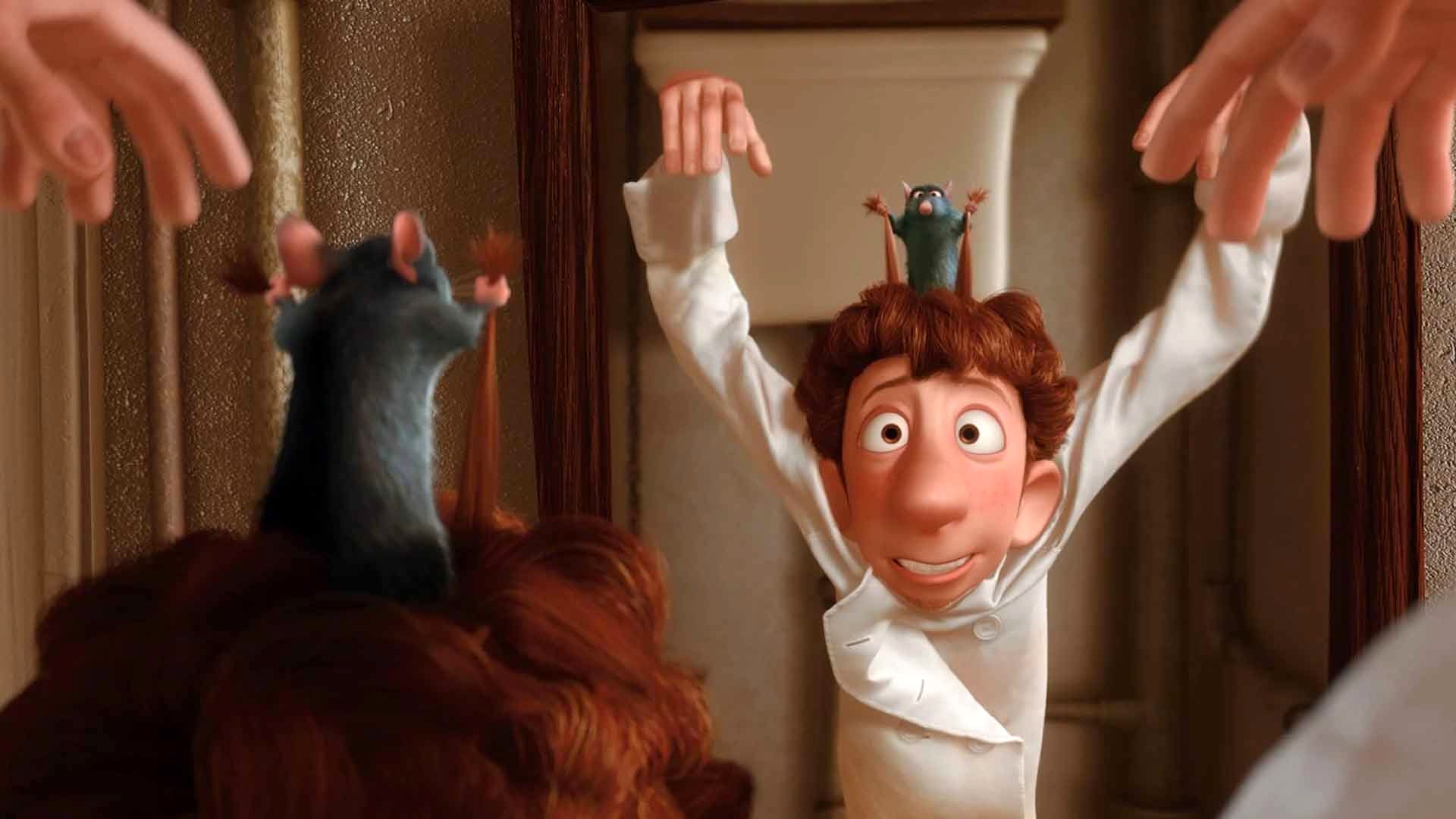 رمی در حال کنترل لینگوئینی در انیمیشن Ratatouille
