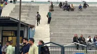 حضور خانواده هاشم بیک زاده در ورزشگاه مرغوبکار برای تماشای دربی جوانان