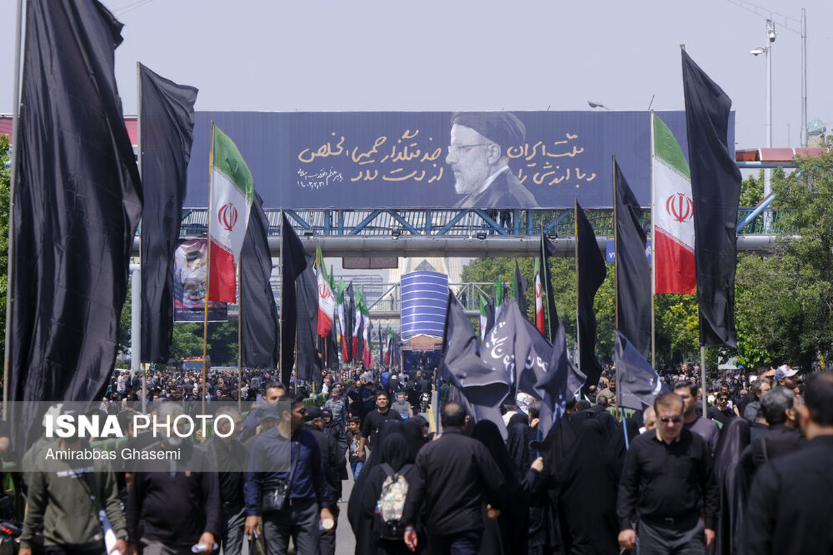 گزارش تصویری از مراسم وداع با شهدای سقوط هلی‌کوپتر