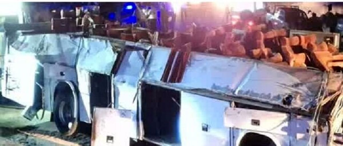 افزایش تلفات حادثه واژگونی اتوبوس در کرمان