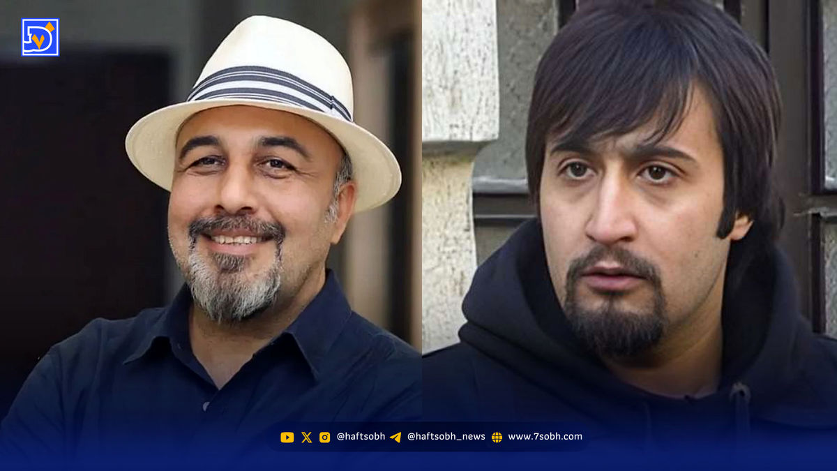 عکس یادگاری اکبر بیکارِ سریال سه در چهار و رضا عطاران