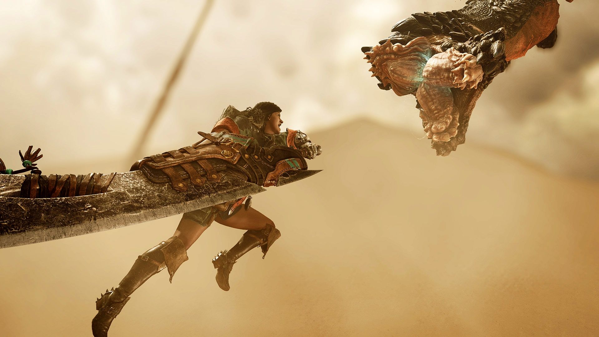 مبارزه با هیولا در میان طوفان شن بازی Monster Hunter Wilds