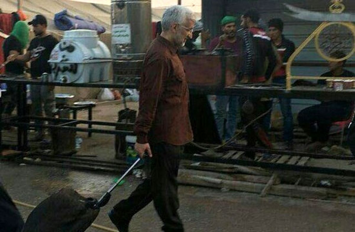 پوشش سعید جلیلی با پرچم عراق خبرساز شد
