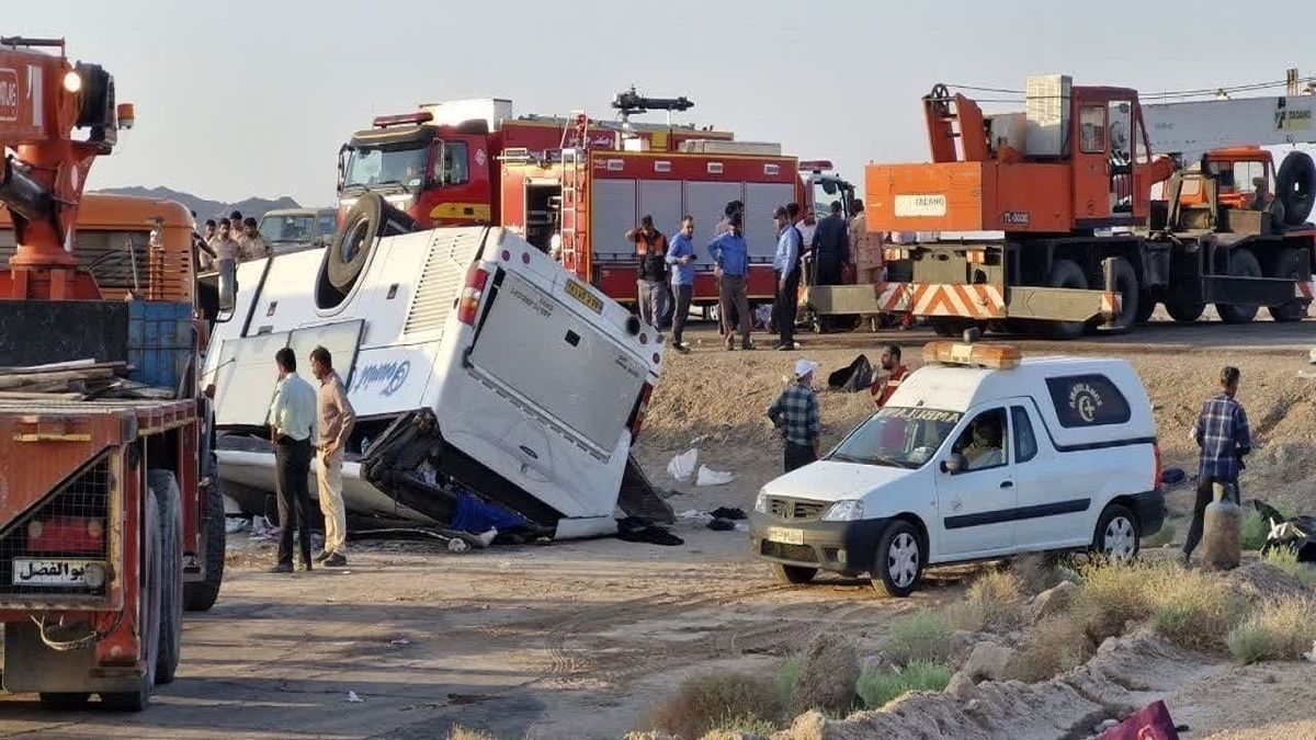 جزئیات جدید از حادثه مرگبار اتوبوس در یزد؛ تمام فوتیها زن هستند