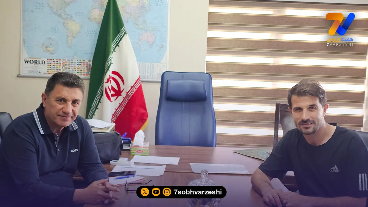 دیدار امیر قلعه‌نویی و قاسم حدادی‌فر در ساختمان پک