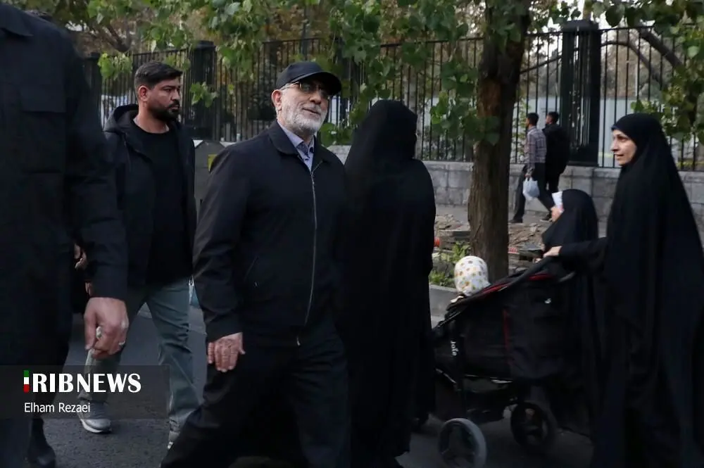 ظاهر متفاوت از سردار قاآنی در تجمع امروز