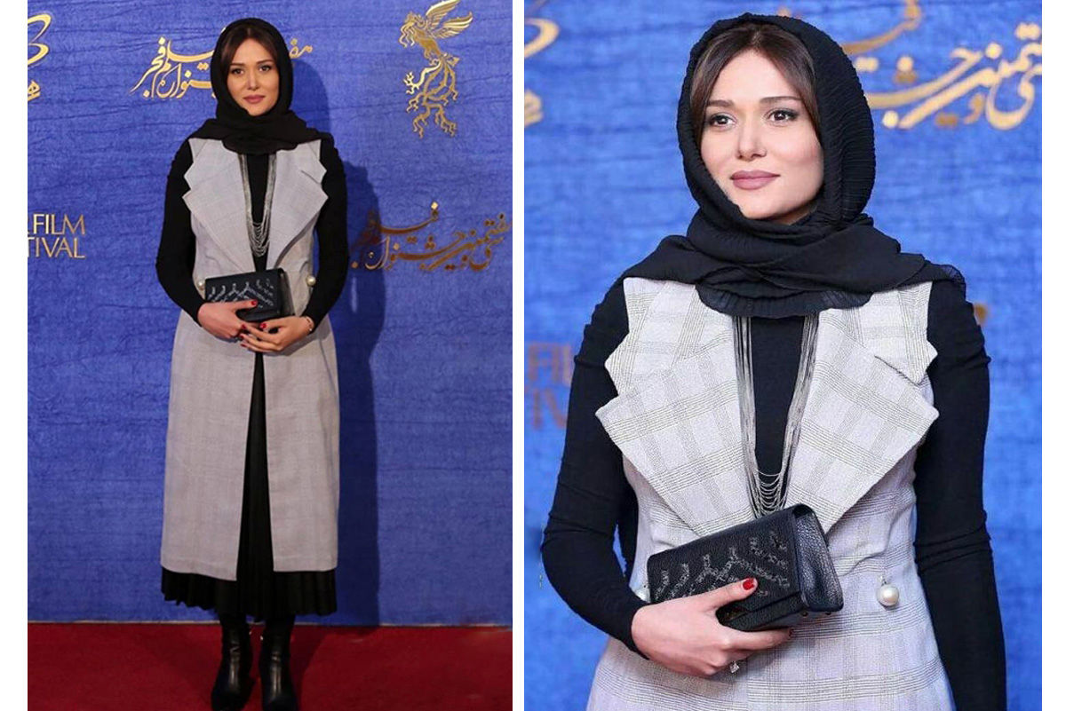 پریناز-ایزدیار-با-وستی-از-جنس-پارچه-فاستونی