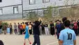 بازی فوتبالی ستارگان دهه شصت با دانش‌آموزان مدرسه حضرت محمد (ص) زاهدان