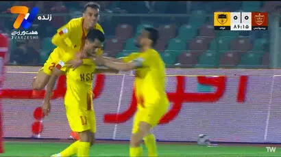  گل اول فولاد به پرسپولیس توسط وحید امیری 