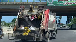 ویدیو | انگیزه راننده حمل زباله از آویزان کردن عروسک به کامیونش