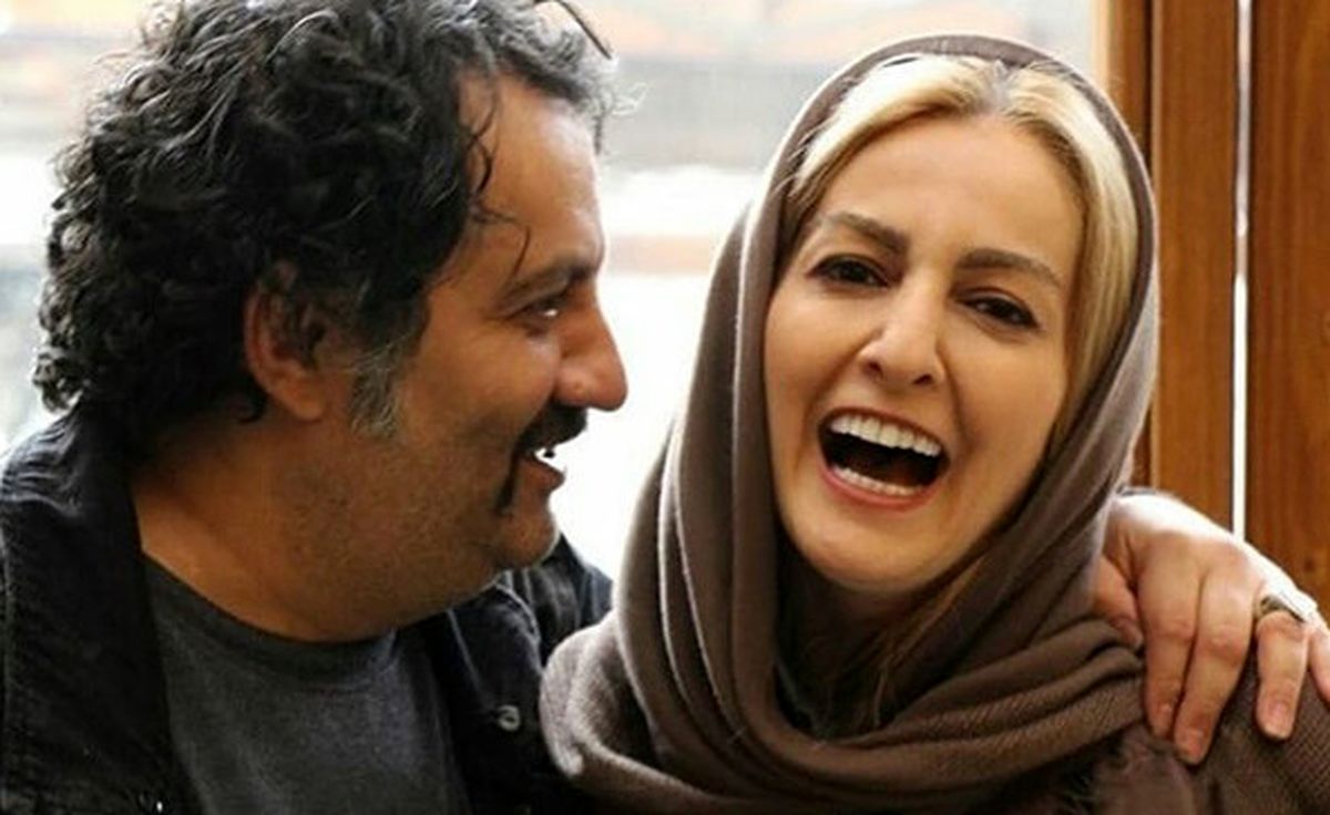 مهراب قاسمخانی و همسر سابقش در پشتصحنه یک سریال