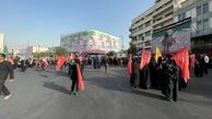 دیوارنگاره جدید میدان انقلاب اسلامی در تشییع پیکر شهدا + عکس