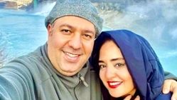 تهران گردی نرگس محمدی به همراه علی اوجی و خواهرش