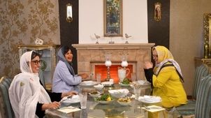دکور چشم‌نواز منزل حوریه مقدم؛ از فرش ایرانی تا آشپزخانه لاکچری + ویدئو