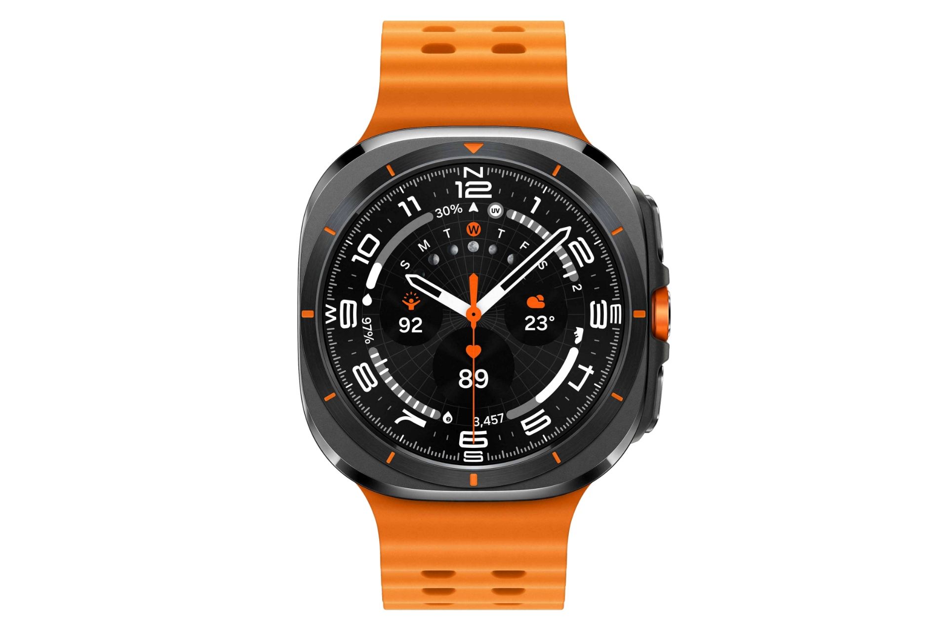 نمای روبروی ساعت هوشمند سامسونگ گلکسی واچ اولترا خاکستری / Samsung Galaxy Watch Ultra