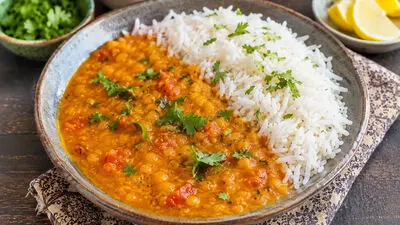 طرز تهیه دال عدس هندی با برنج