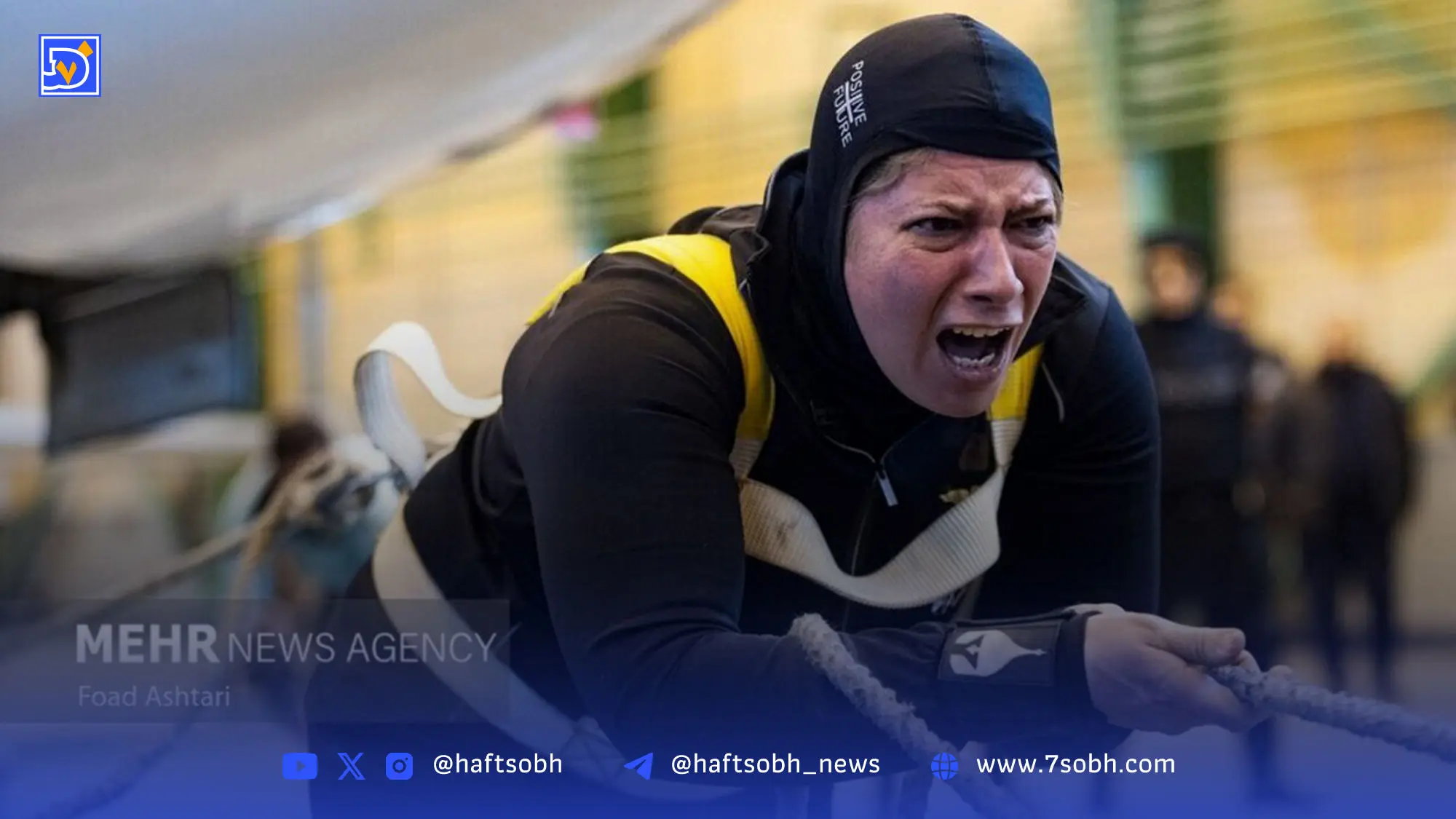 قاب امروز| رکورد‌شکنی گیتی موسوی با کشیدن هواپیمای ۱۸ تُنی