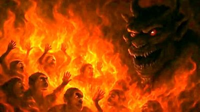 شبیه سازی آتش جهنم، پل صراط، نکیر و منکر در فومن + فیلم