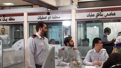 حال هوای ستاد فرماندهی آتش‌نشانی شهرداری تهران در شب چهارشنبه سوری (ویدیو)
